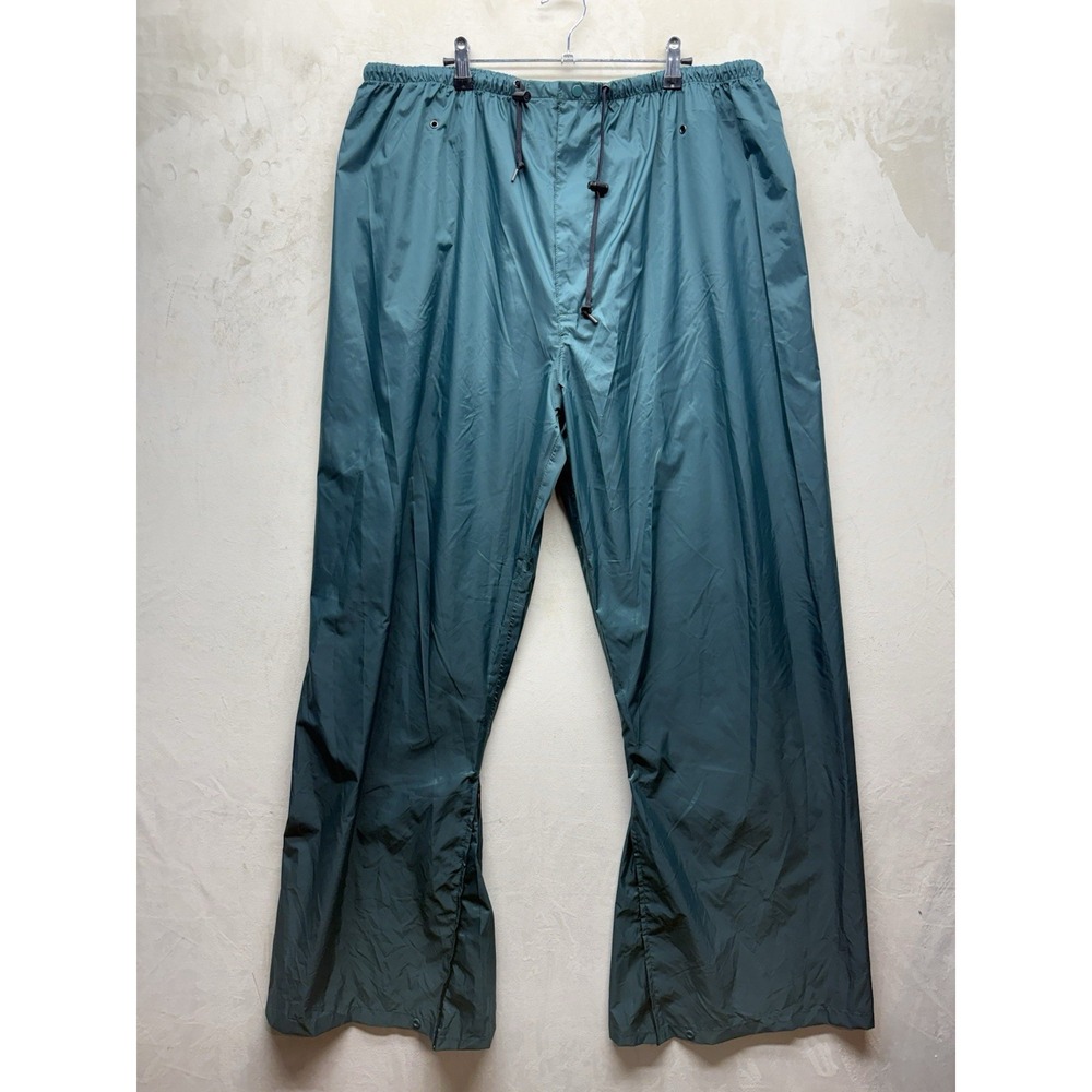 VTG Bass Pro Shops Rain Pants Mens 2XLT Green Waterproof Fishing Outdoor Hypalon